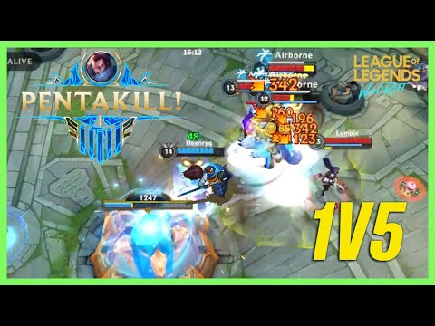 1V5 Wild Rift PENTAKILL | LoL Wild Rift Montage