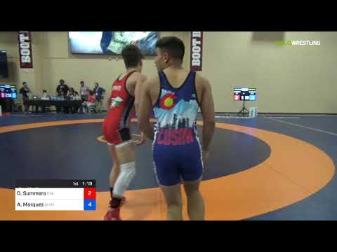 2018 Marine Corps US Open/UWW Junior Greco Roman 55 Con 16 #2 - Destin Summers (DTA) Vs. Adrian Ma