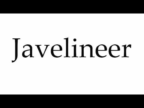How to Pronounce Javelineer