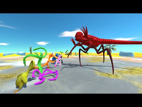 Titanus Red vs X7 Rainbow Friends - Animal Revolt Battle Simulator