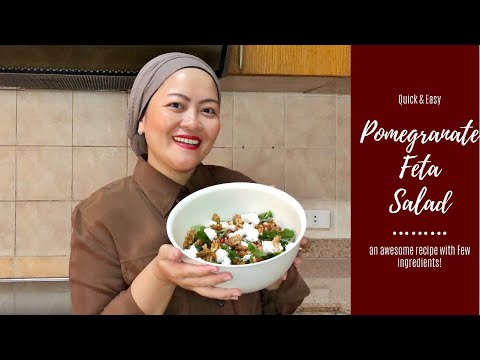 POMEGRANATE FETA SALAD ā„ļø | QUICK AND EASY POMEGRANATE FETA SALAD | HOW TO MAKE POMEGRANATE SALAD