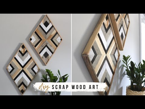How To Build Scrap Wood Wall Art Made From Walnut & Maple — Crafted Workshop