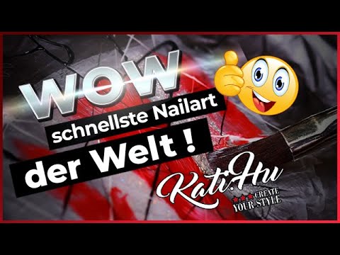 schnelle Nailart mit einem einzigen Pinselstrich