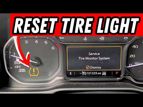 2020 Silverado Tire Pressure Sensor Reset
