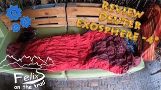 Review Deuter Exosphere -4° - ein flexiebler Schlafsack mit der Optik einer Dörrpflaume