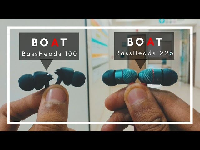 boAt BassHeads 100 vs boAt BassHeads 225 Earphones Comparison