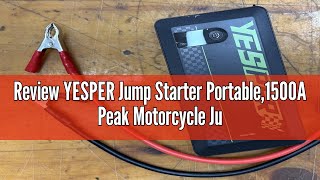 Review YESPER Jump Starter Portable,1500A Peak Motorcycle Jump Starter, Jump Box for Car Jumper Star