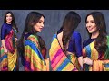 Neha Sharma Looking Gorgoues Beautiful In Her Multi Colour Saree For Photoshoot