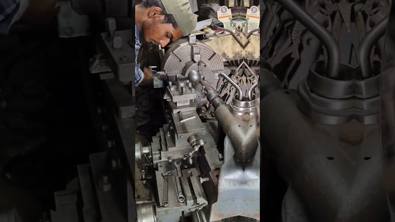 2 Tpi threading on lathe machine #workshop #welding #automobile #lathe #machine