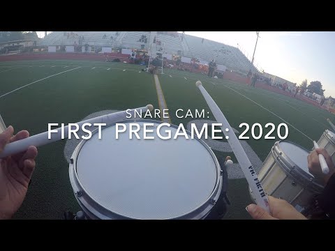 HHS Drumline - 2020 First Pregame (Snare Cam)