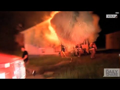 Must-see video: Firefighters survive backdraft!