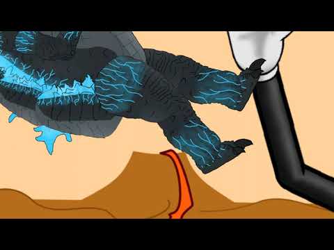 godzilla vs cartoon cat  vs huggy wuggy