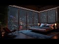 Heavy Storm and Rain Hitting Your Bedroom Window. High Quality Rainstorm Atmosphere Sleep Video