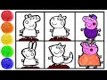 How To Draw Peppa Pig And Friends Draw Peppa Pig And Dress Up With Fun Moments