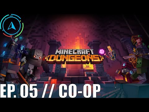 Aaphne's Adventures - Minecraft Dungeons - Ep 05 - Soggy Cave and Redstone Mines Co-Op mode! (No commentary)