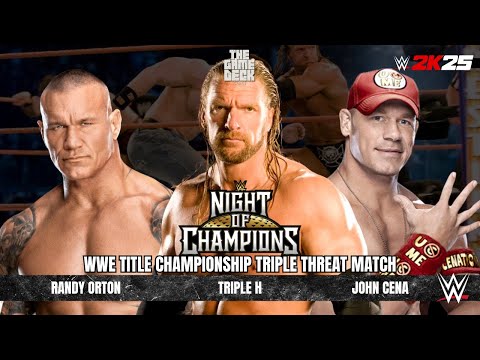 FULL MATCH: Randy Orton vs. John Cena vs. Triple H – WWE Title Match | WWE 2K25