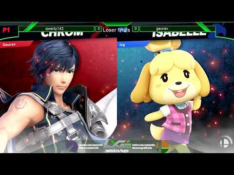 Gaurav (Chrom) vs qwertz143 (Isabelle/Kirby) - Smash Ultimate @ LXG 15 - Losers Finals