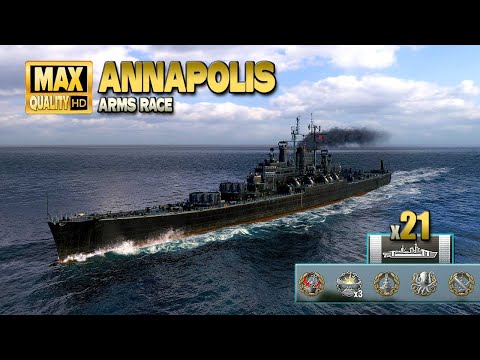 Heavy cruiser Annapolis on map Loop - World of Warships