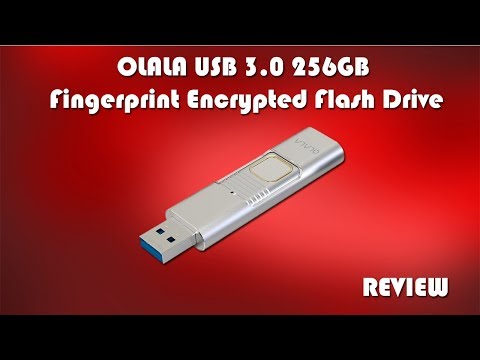 Fingerprint USB C Drive 16-256GB Secure Biometric Encryption Portable Storage for Phones Laptops Secure Storage video review thumbnail