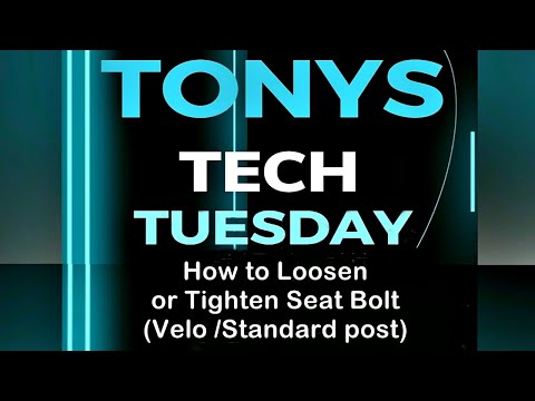 Tony's Tech Tuesday Ep 41 How To Loosen or Tighten Seat Post Bolts (VELO/STANDARD style)
