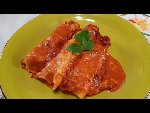 CANNELLONI SQUISITI DI CARNE RICETTA FACILE | ITALIAN MANICOTTI BAKED PASTA FILLED WITH MEAT
