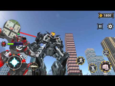 Flying Grand Police Car Transform Robot Games #02 - Android Gameplay