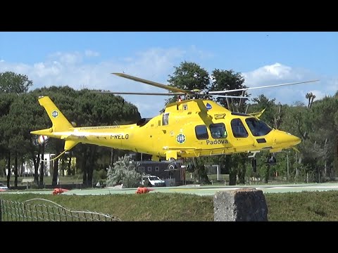 Elisoccorso SUEM 118 Padova in atterraggio - Italian Air Ambulance landing