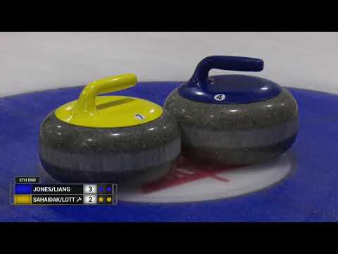 Jeff Stoughton declares blank end via tied "measurement" in mixed doubles; hammer stays