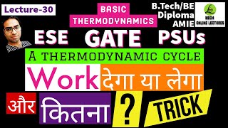 Download Lagu How to calculate overall work transfer in a Thermodynamic Cycle from P-V chart | Thermodynamics GATE Thumbnail