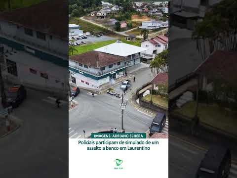 Policiais participam de simulado de um assalto a banco em Laurentino