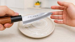 How to Sharpen a Dull Knives with a Ceramic Plate at Home!
