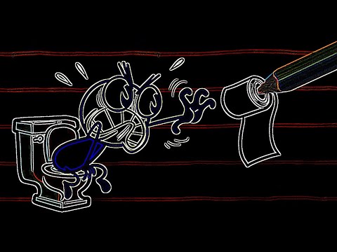 Eye Care Cartoon "No Restroom for the Wicked - Pencilmation"