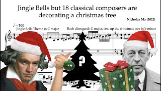 Jingle Bells but 18 classical composers are decorating a christmas tree