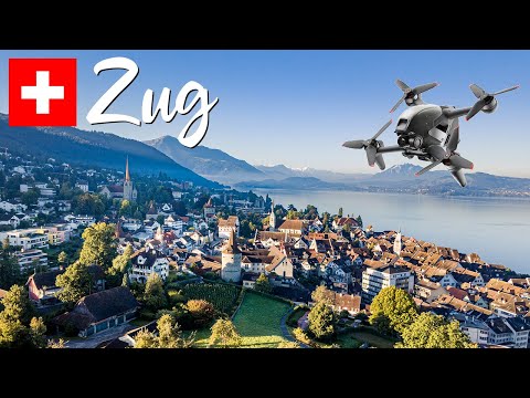 Aerial views of Zug, Switzerland - DJI FPV