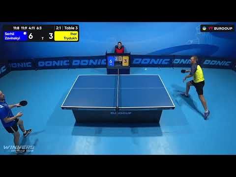 18:25 Serhii Zavinskyi - Ihor Trydukh 04.09.2023 TT Euro.Cup  Ukraine Professional. TABLE 3