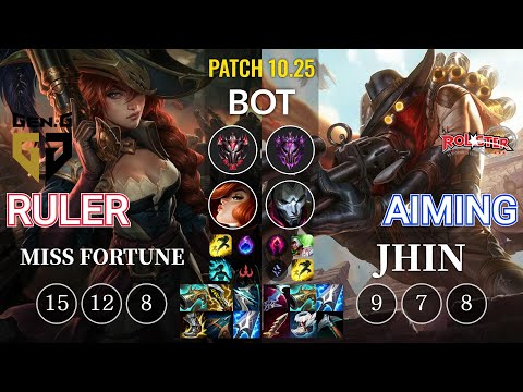 GEN Ruler Miss Fortune vs KT Aiming Jhin Bot - KR Patch 10.25