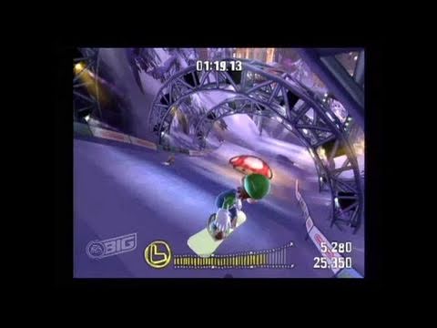 SSX On Tour GameCube Gameplay - Luigi gets his groove on!