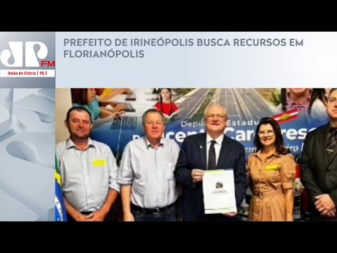 PREFEITO DE IRINEÓPOLIS BUSCA RECURSOS EM FLORIANÓPOLIS