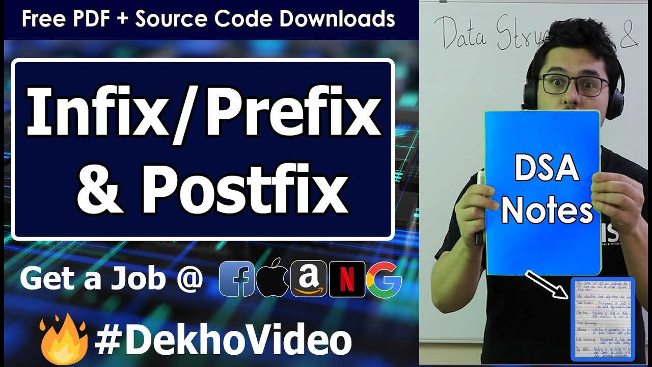 Video thumbnail for Infix, Prefix and Postfix Expressions