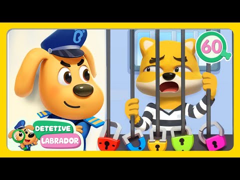 Polícia Capturando Ladrão 👮 Historinha Engraçada do Detetive Labrador 🔍 1 Hora 🎬 Compilação