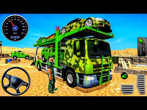 Us Army Cargo Viechles Mountain Driving 3D - Car Transporter Truck Simulator 2024 : Android Gameplay