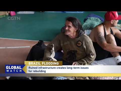 CGTN visits shelter in Brazil's Rio Grande do Sul, the death toll from flooding climbs to 107