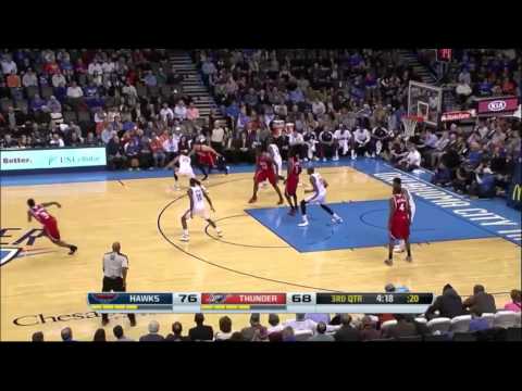 Thabo Sefolosha with the steal and the dunk
