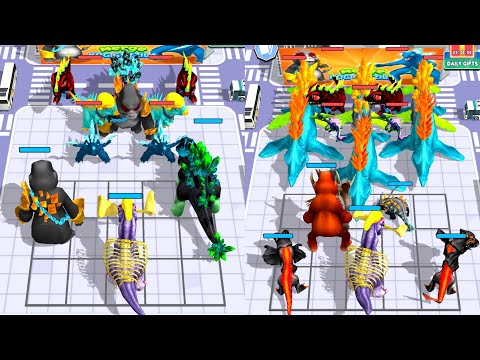 Merge Master Dinosaur Battle  - Kong Vs Godzilla, Gameplay Walkthrough