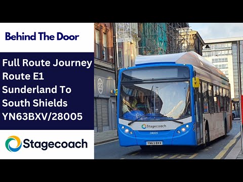Behind The Door: Route E1 | YN63BXV/28005 - Stagecoach North East: Scania K270UB/ADL Enviro 300NG