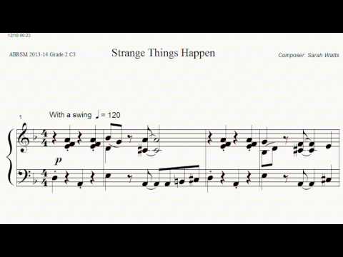 ABRSM Piano 2013-2014 Grade 2 C:3 C3 Sarah Watts Strange Things Happen Sheet Music