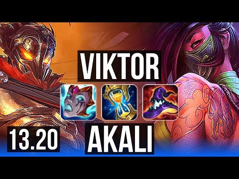 VIKTOR vs AKALI (MID) | 12/1/13, Legendary, 700+ games, 900K mastery | KR Diamond | 13.20