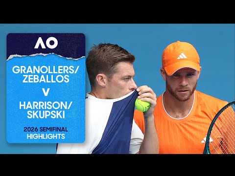 Granollers/Zeballos v Harrison/Skupski Highlights | Australian Open 2026 Semifinal
