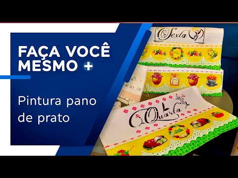 Pintura em pano de prato por Deize de Paula