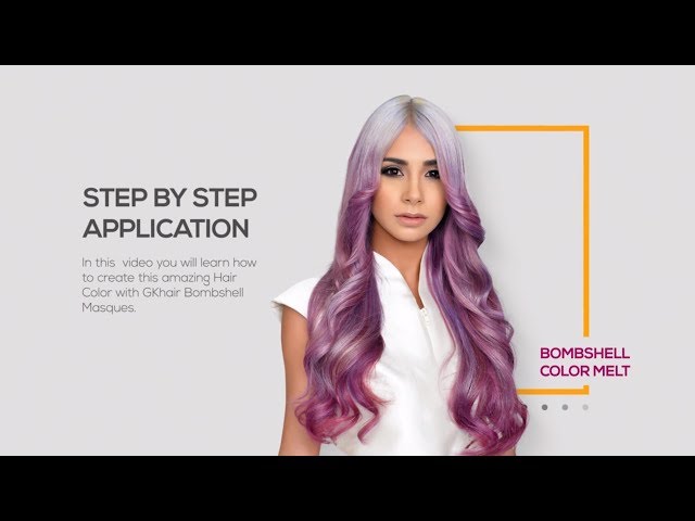 ماسك لصبغ الشعر بلون اللافندر بومبشيل من جي كي هير...
